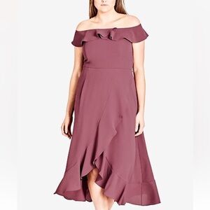 City Chic mauve dress
